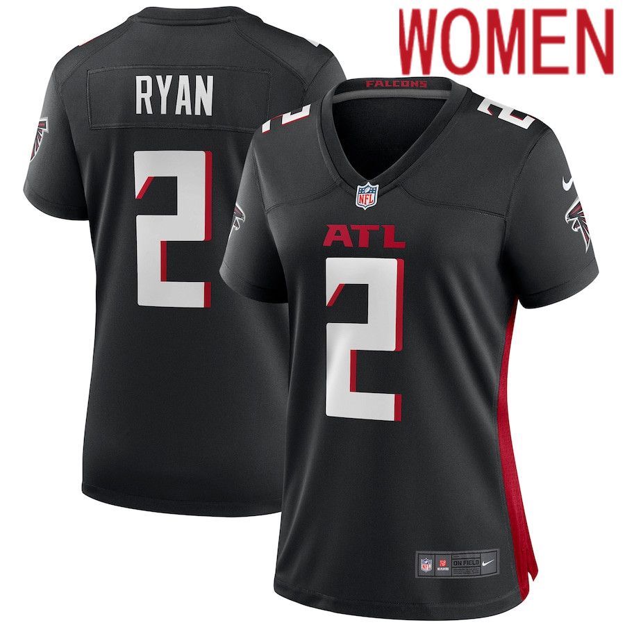 Women Atlanta Falcons 2 Matt Ryan Nike Black Player Game NFL Jersey